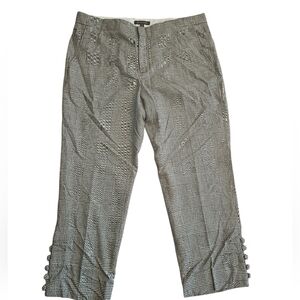 Banana Republic Women's Gray, Red Striped Checkered Pants